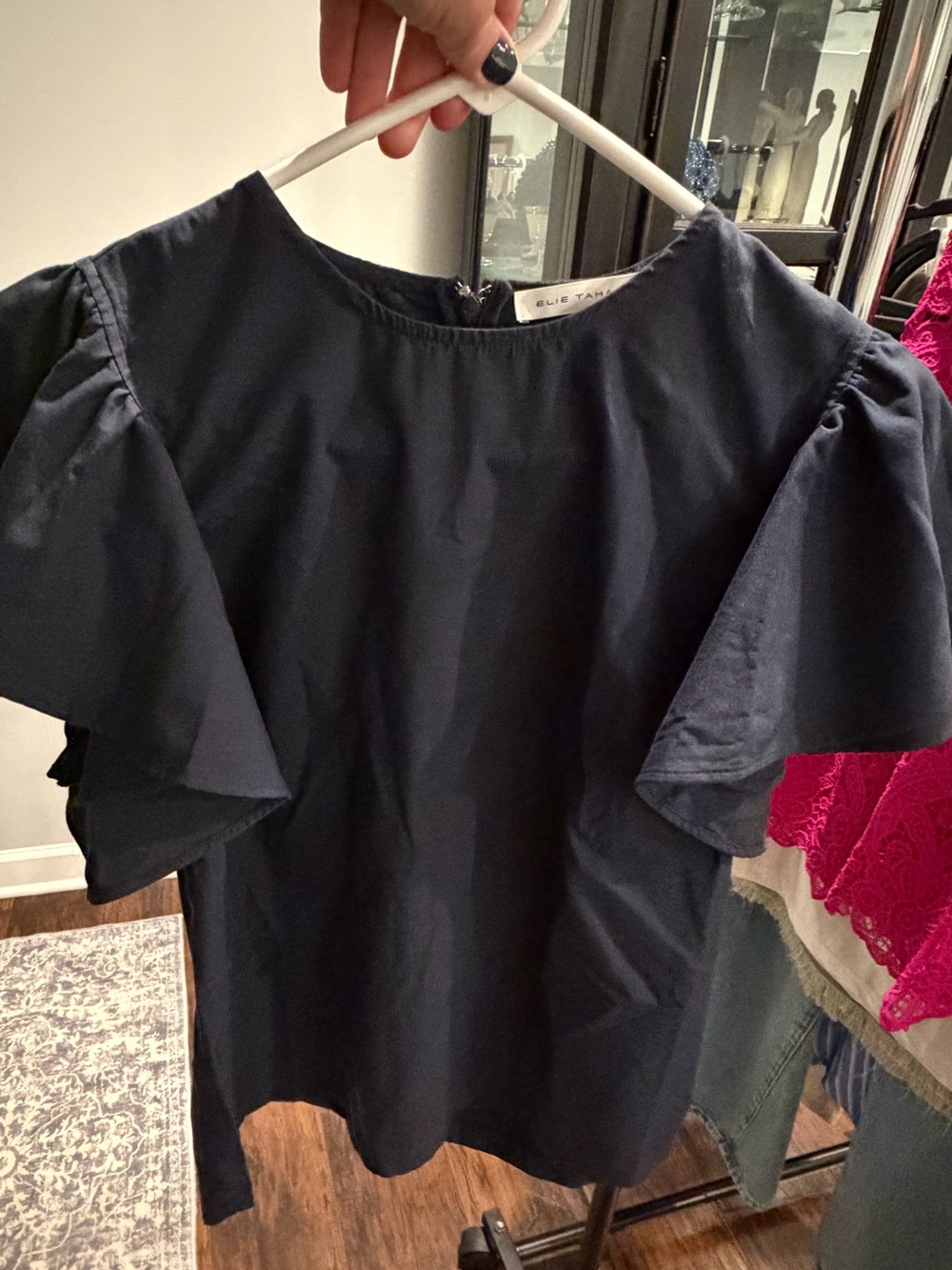 Elie Tahari Black Size 4 Peacoat Tag